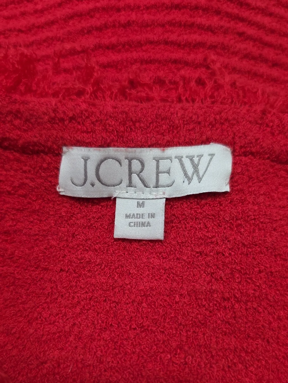 J. Crew Textured Vest in Fine Bouclé Vintage Red Size Medium